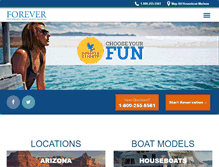 Tablet Screenshot of foreverhouseboats.com